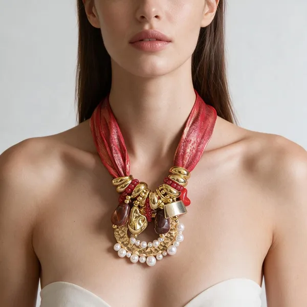 Red_Beads_Necklace_Set_For_Women