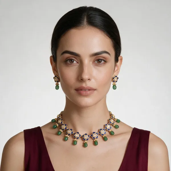 Multicolor_Brass_Necklace_Set_For_Women