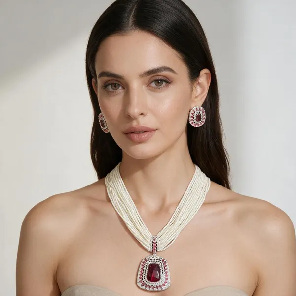 Gold_Stainless_Steel_Necklace_Set_For_Women