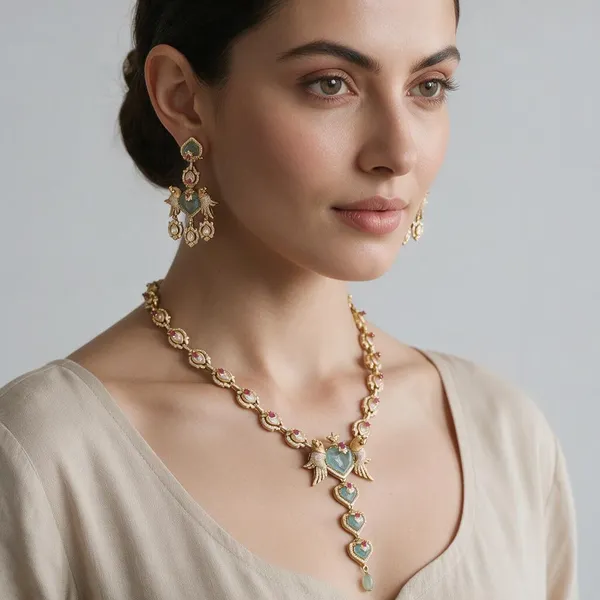 Multicolor_Brass_Necklace_Set_For_Women