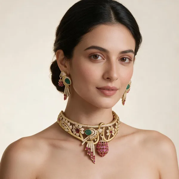 Gold_Brass_Necklace_Set_For_Women