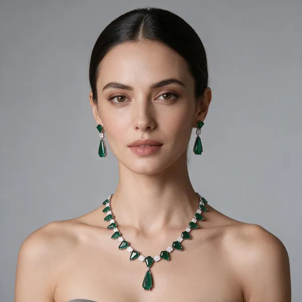 Green_Stainless_Steel_Necklace_For_Women