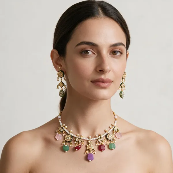 Multicolor_Stainless_Steel_Necklace_For_Women