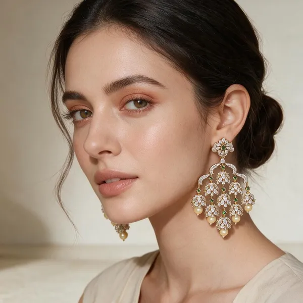 Green_&_Gold_Brass_Earrings_For_Women