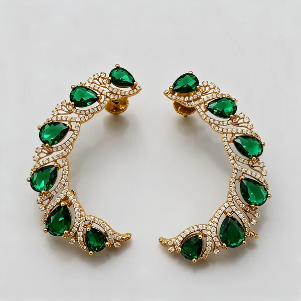 Green_&_Gold_Brass_Earrings_For_Women