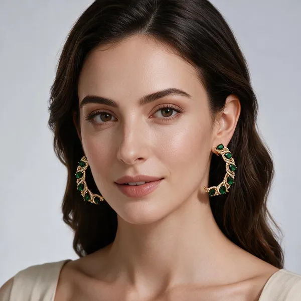 Green_&_Gold_Brass_Earrings_For_Women
