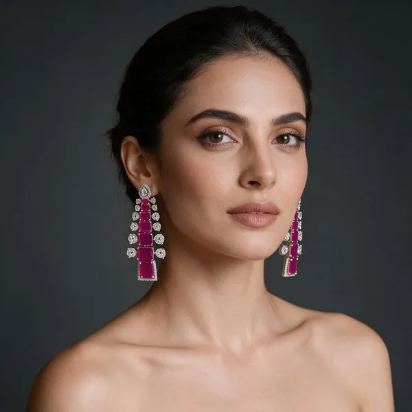 Pink_Stainless_Steel_Earrings_For_Women