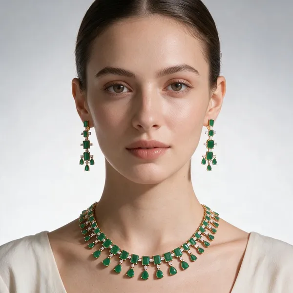 Green_Stainless_Steel_Necklace_For_Women