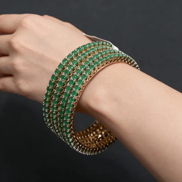 Green_&_Gold_Stainless_Steel_Bracelet_For_Women