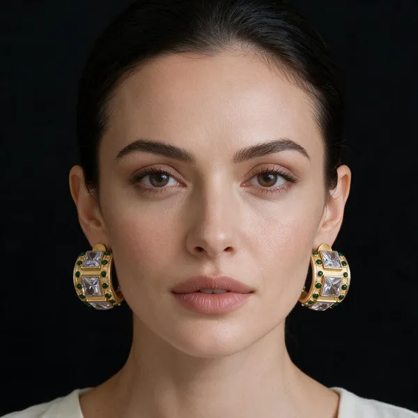 Green_&_Gold_Brass_Earrings_For_Women
