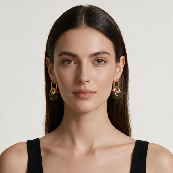 Green_&_Gold_Stainless_Steel_Earrings_For_Women