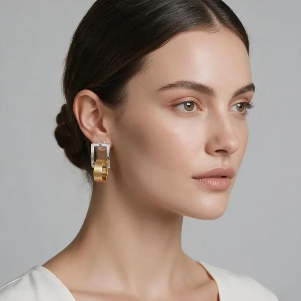 Gold_&_Silver_Brass_Earrings_For_Women