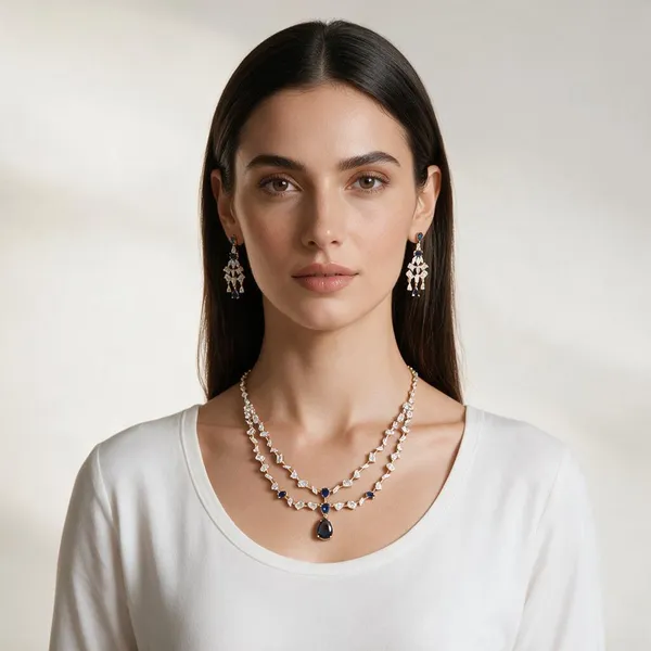 Blue_&_Gold_Stainless_Steel_Necklace_Set_For_Women