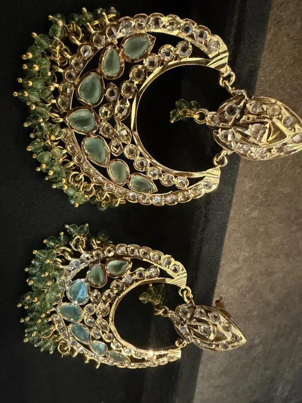 Green_&_Gold_Brass_Earrings_For_Women
