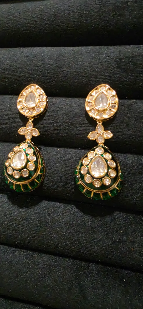Green_&_Gold_Brass_Earrings_For_Women