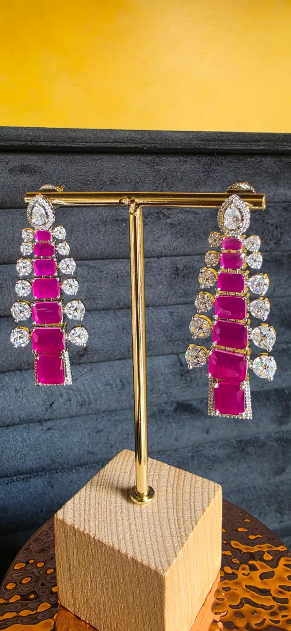 Pink_Stainless_Steel_Earrings_For_Women