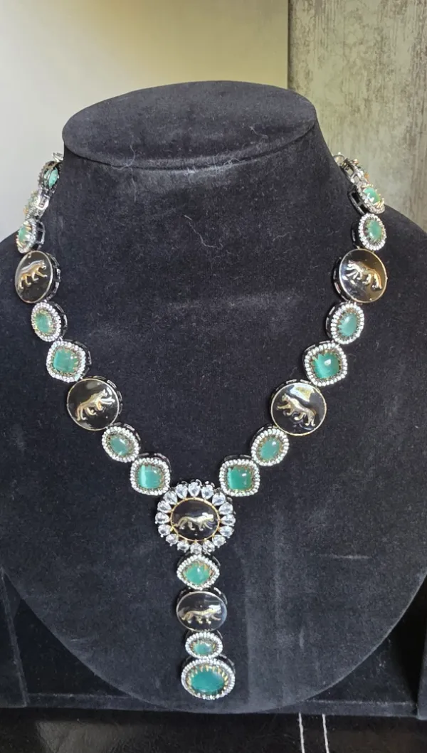 Green_Stainless_Steel_Necklace_For_Women