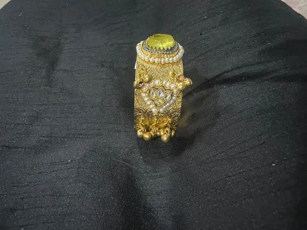 Gold_&_White_Brass_Bracelet_For_Women
