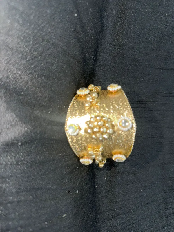 Gold_&_White_Brass_Bracelet_For_Women