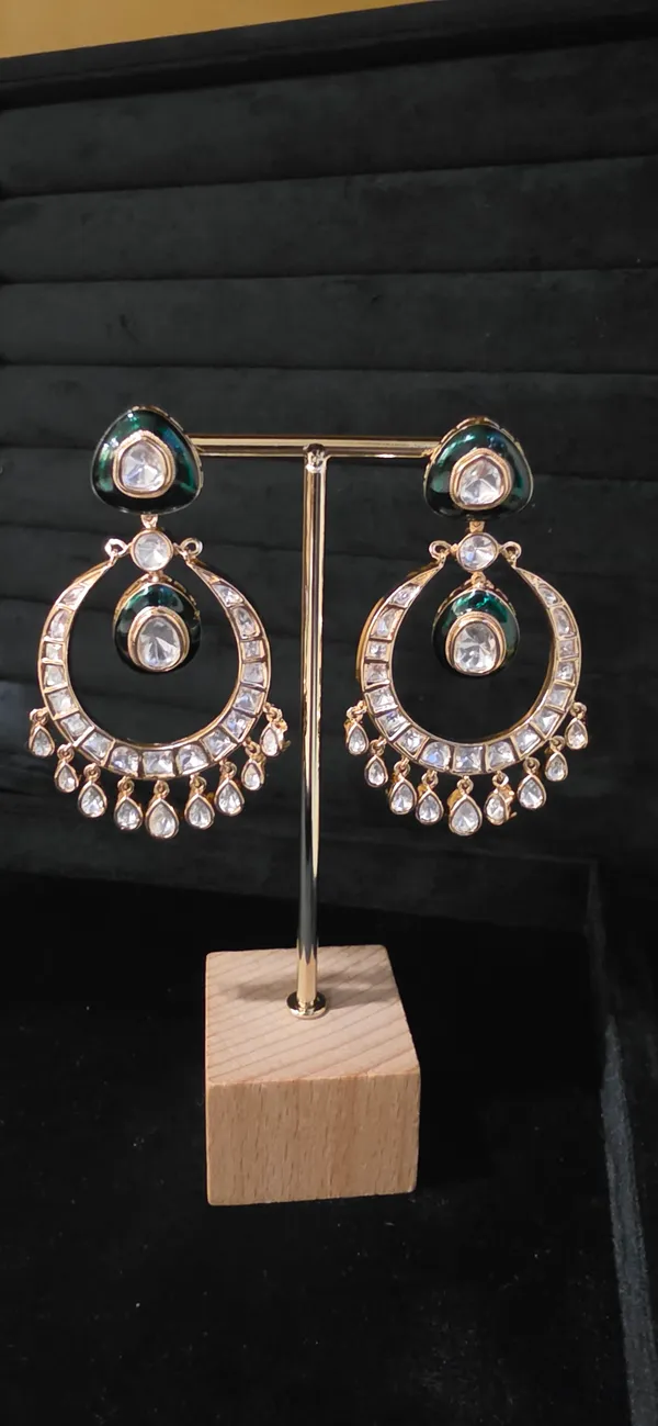 Green_&_Gold_Brass_Earrings_For_Women