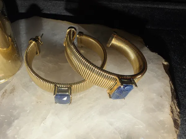 Blue_&_Gold_Brass_Earrings_For_Women