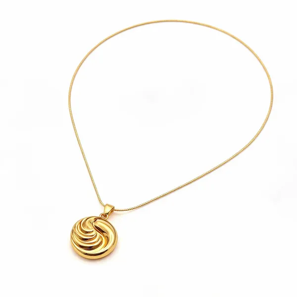 Gold_Tone_Metal_Swirl_Pendant_Necklace_For_Women