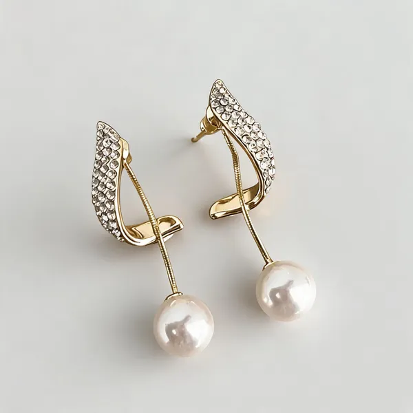 Gold_Tone_Crystal_Pearl_Drop_Earrings_For_Women
