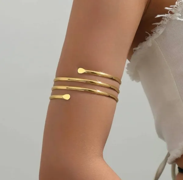 Gold_Tone_Metal_Layered_Bracelet_For_Women