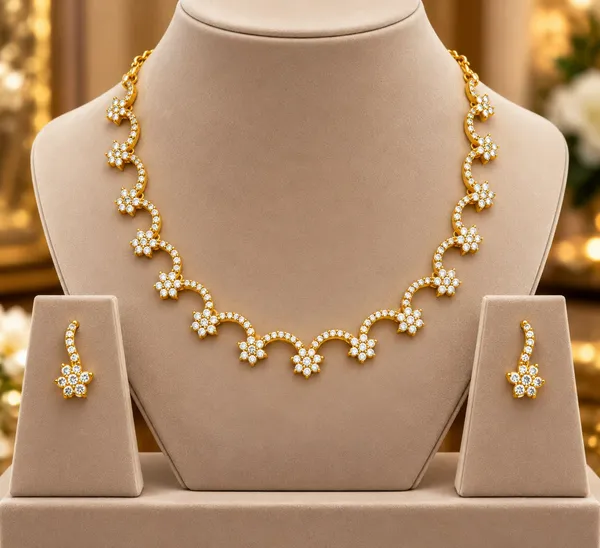 Gold-Tone_Floral_Crystal_Necklace_Set_with_Matching_Earrings