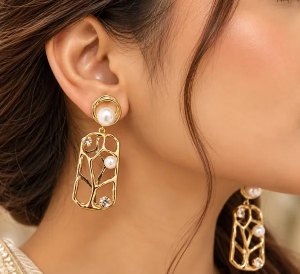 Gold-Tone_Pearl_&_Crystal_Geometric_Dangle_Earrings