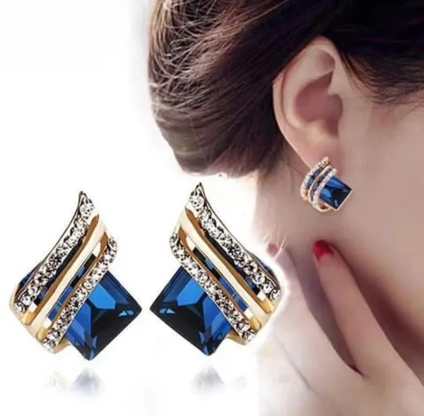 Blue_Geometric_Stud_Earrings_for_Women