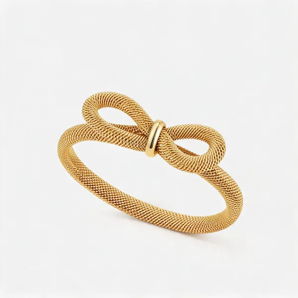 Gold_Tone_Bow_Design_Bracelet_For_Women