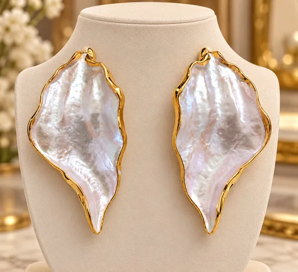 Pearl_Shell_Gold-Tone_Earrings