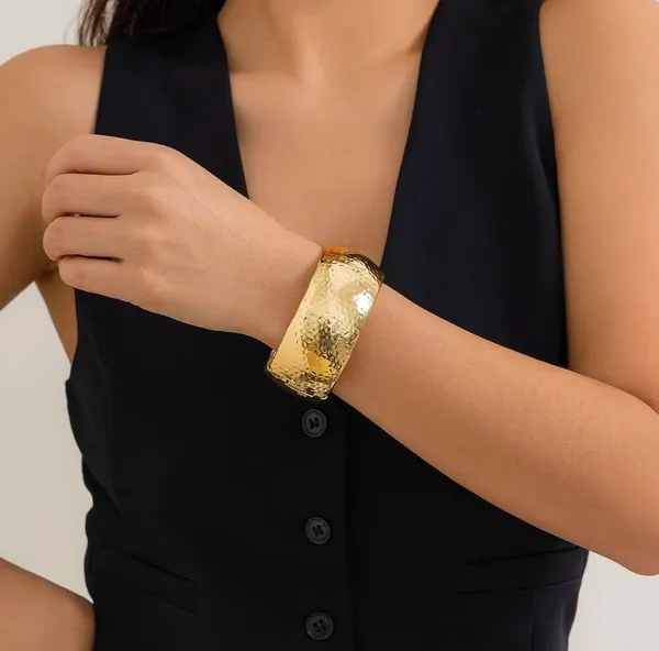 Gold_Tone_Textured_Cuff_Bracelet_for_Women