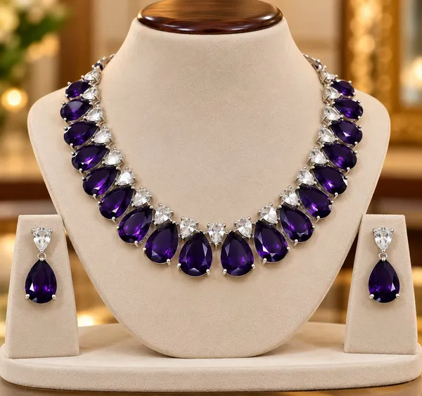 Royal_Purple_Stone_Necklace_Set_with_Earrings