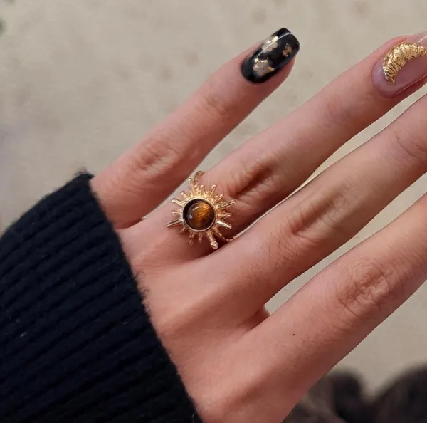 Gold_Tone_Sunburst_Stone_Ring_for_Women