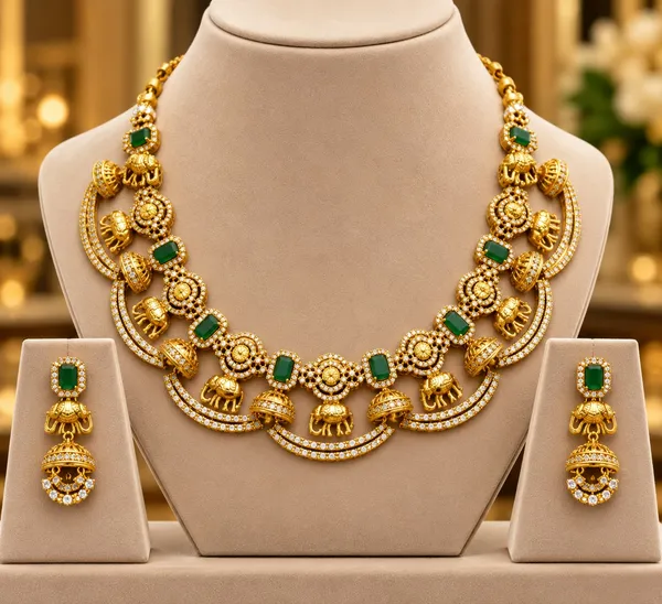 Traditional_Gold-Tone_Temple_Necklace_Set_with_Green_Stones_&_Matching_Earrings