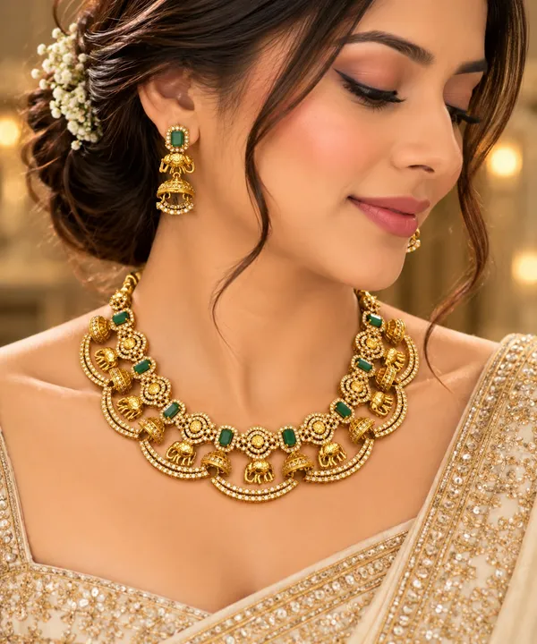 Traditional_Gold-Tone_Temple_Necklace_Set_with_Green_Stones_&_Matching_Earrings
