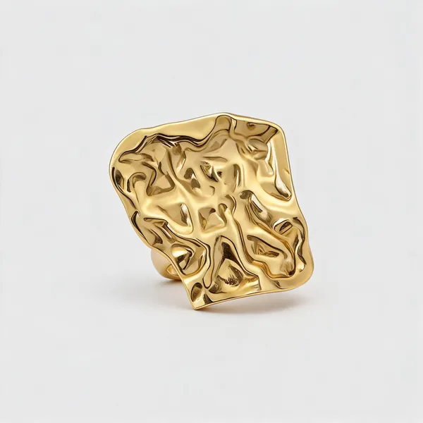 Gold_Tone_Textured_Statement_Ring_For_Women