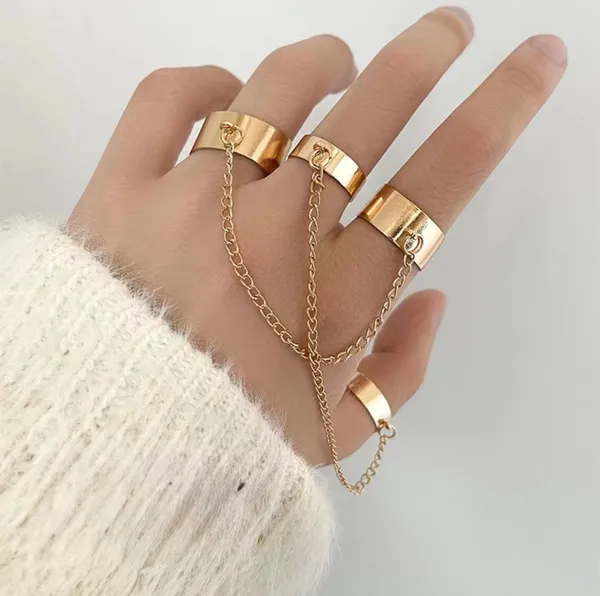 Gold_Tone_Chain_Linked_Ring_Set_for_Women