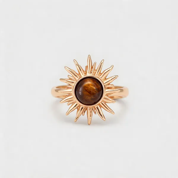 Gold_Tone_Sunburst_Stone_Ring_For_Women
