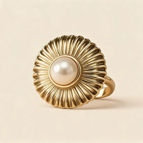 Gold_Tone_Pearl_Statement_Ring_For_Women