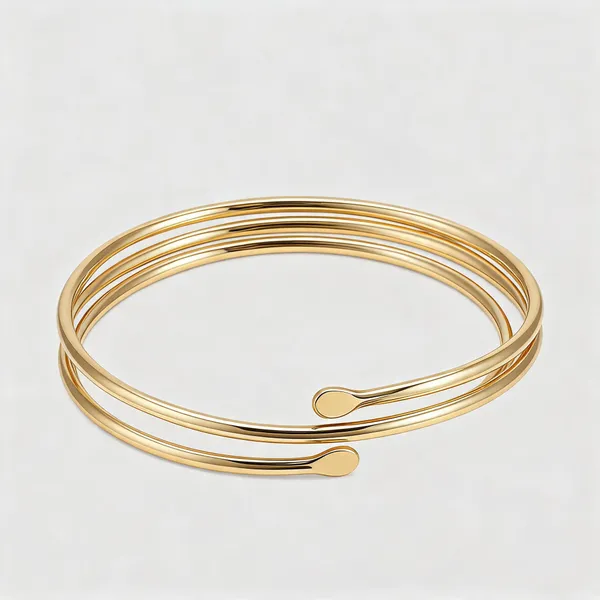 Gold_Tone_Metal_Layered_Bracelet_For_Women