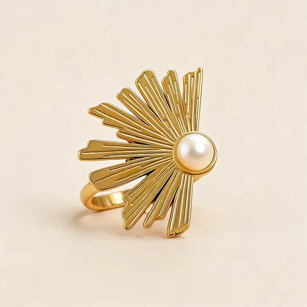 Gold_Tone_Pearl_Statement_Ring_For_Women