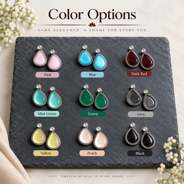 Multicolour_Alloy_Teardrop_Stud_Earrings_Set_For_Women