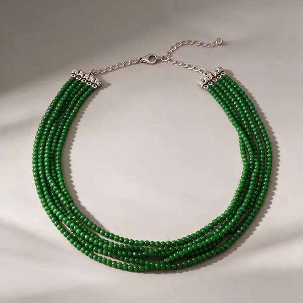 Green_Beaded_Oxidized_Silver_Jhumka_Necklace_Set_For_Women