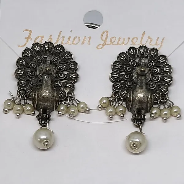 Silver_Alloy_Oxidised_Peacock_Drop_Earrings_For_Women