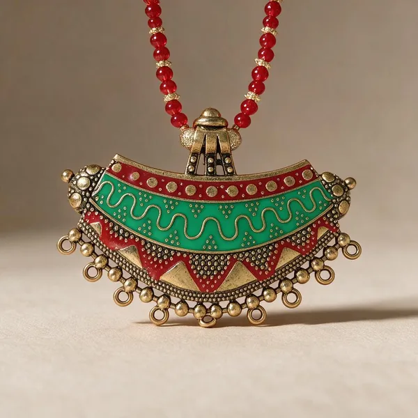 Multicolor_Beaded_Ethnic_Pendant_Necklace_For_Women