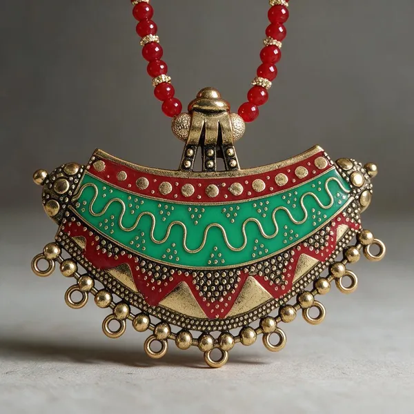 Multicolor_Beaded_Ethnic_Pendant_Necklace_For_Women