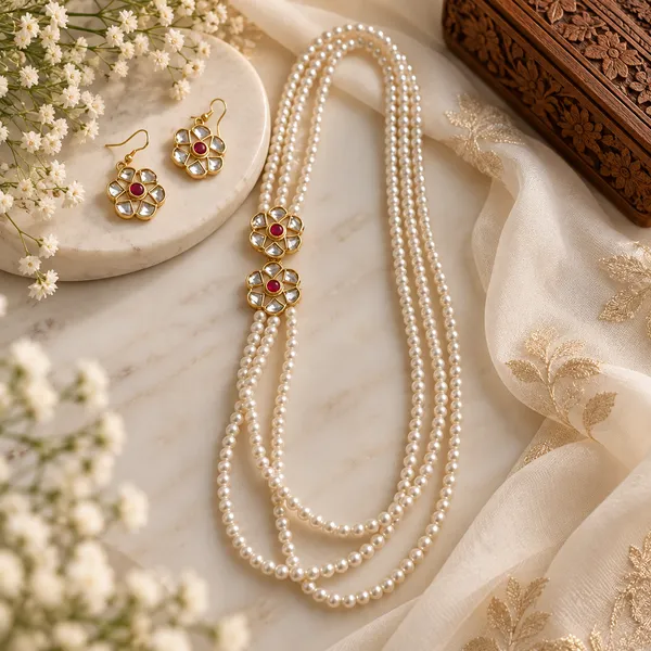 White_Beaded_Alloy_Traditional_Jewellery_Set_For_Women